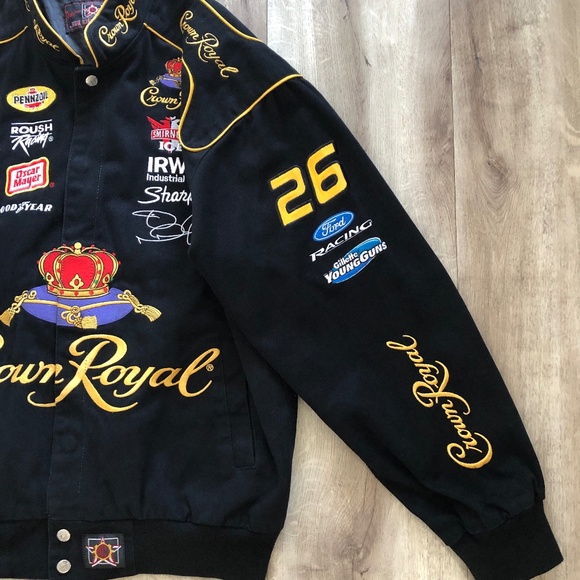 Crown Royal, NASCAR, Vintage, Y2K, Pit Crew, Racing Team Jacket, Mens, M, RARE - Picture 7 of 17